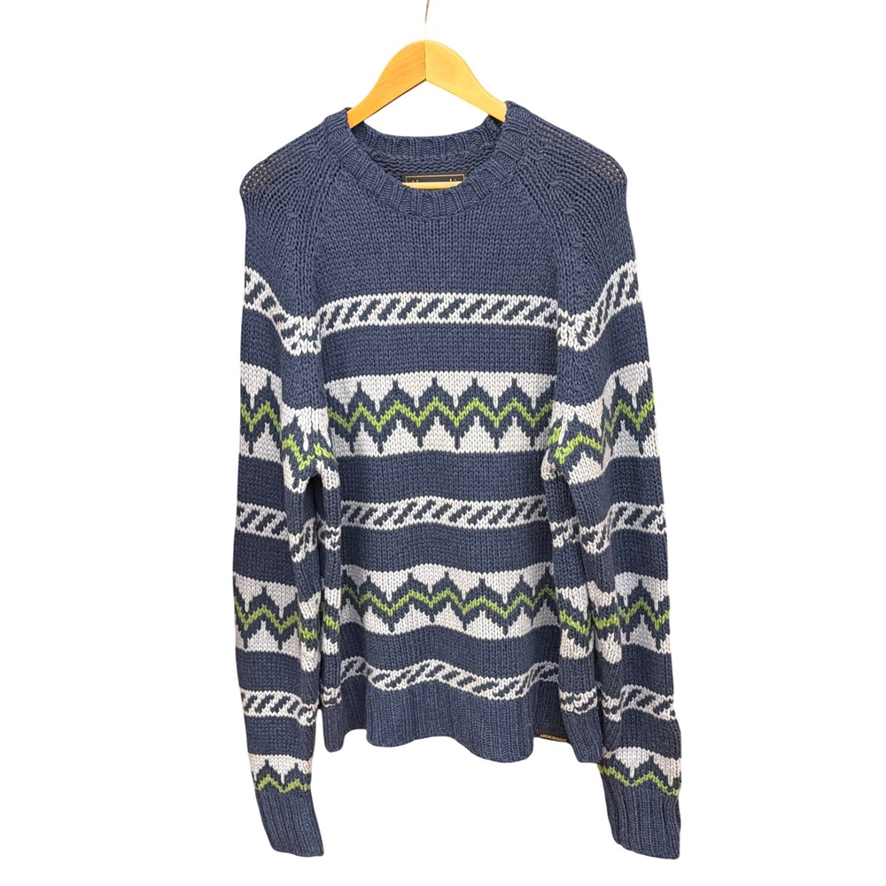Vintage Abercrombie & Fitch Sweater Fair Isle Gorpcore Cabin Nordic Wool Blend